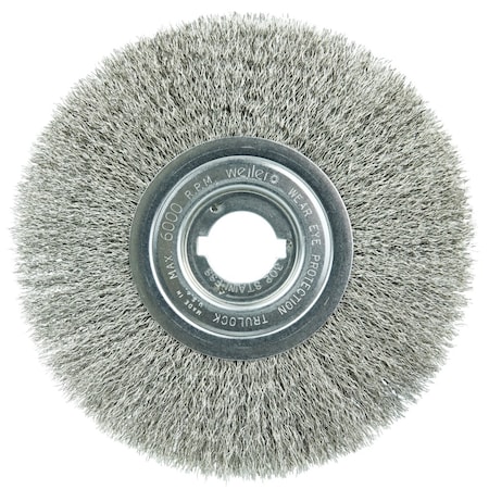 Weiler 8" Narrow Face Crimped Wire Wheel, .0118" Fill, 1-1/4" Arbor Hole 1809